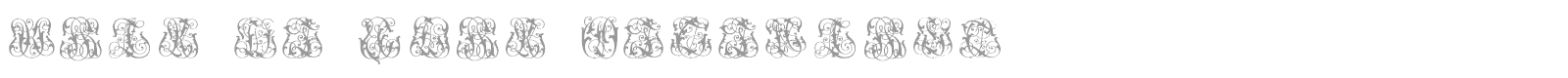 Hard To Read Monograms font preview
